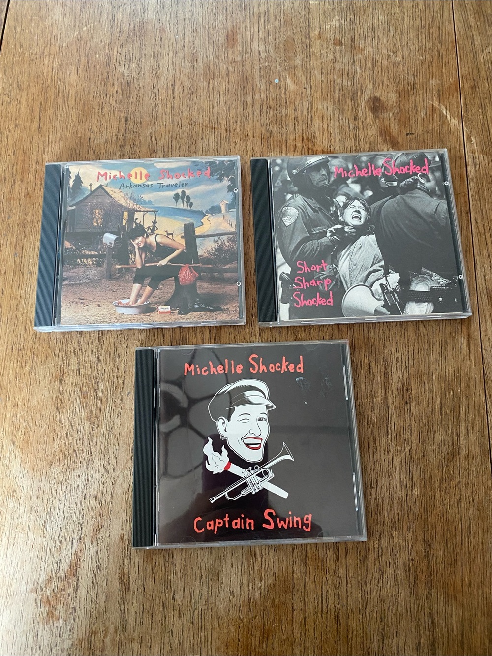 Set of 3 Michelle Shocked CD’s Captain Swing Arkansas Traveler Short Sharp